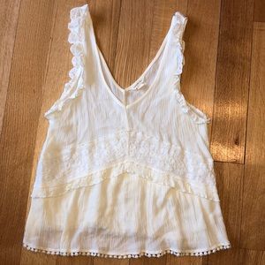 🤍White Aeropostale Lace Tank